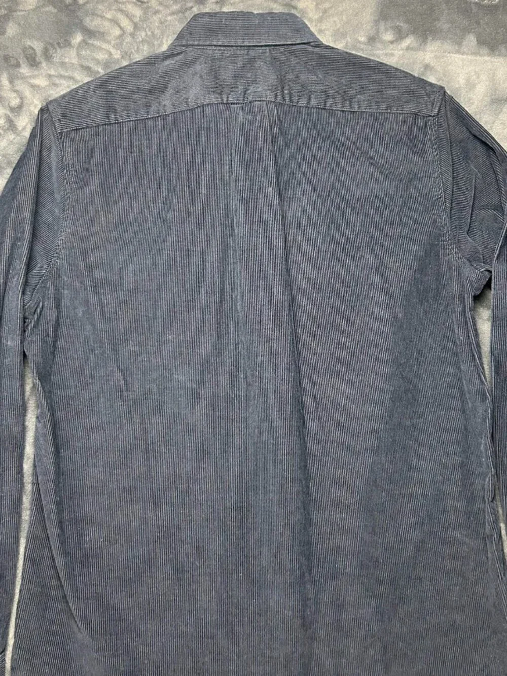 J.Crew Classic Corduroy Button Front Shirt Small Long Sleeve Dark Gray Cotton